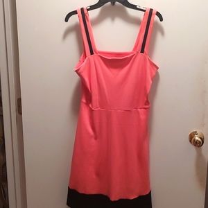 Pink and black dress